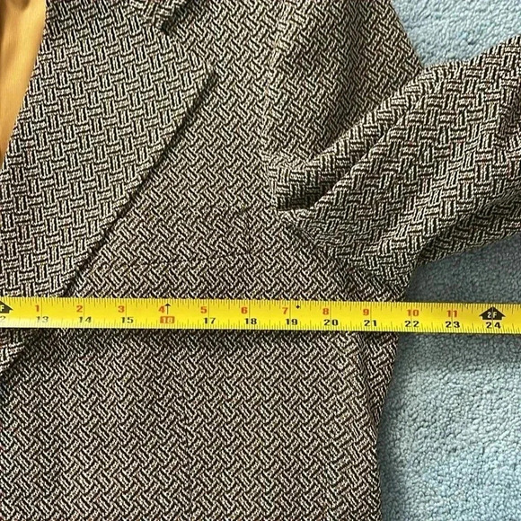 Vintage Curlee Blazer Fitted Jacket Men’s Suit Coat Houndstooth Tweed Academia - Picture 13 of 16